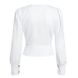 Puffed Sleeve Peplum Blazer in colors
