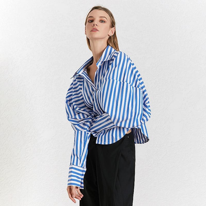 Puffed Sleeve Stripe Shirt in colors-shirt-Primetime-Looks