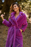 Purple Soft Faux Fur Coat