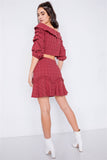 Primetime Looks-Retro Chic Crop Top & Mini Skirt Set