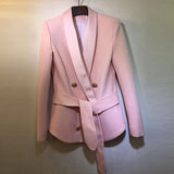 Primetime Looks-Ria double-breasted blazer in pink