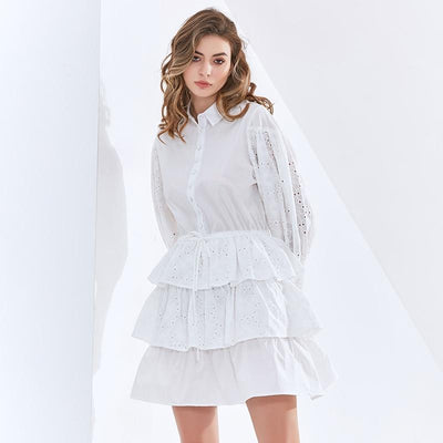 RICA Ruffled Mini Dress in colors