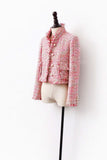 ROCCOLI plaid short blazer in pink-blazer-Primetime-Looks