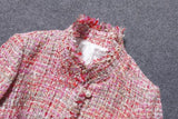 ROCCOLI plaid short blazer in pink-blazer-Primetime-Looks