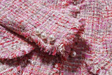 ROCCOLI plaid short blazer in pink-blazer-Primetime-Looks