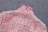 ROCCOLI plaid short blazer in pink-blazer-Primetime-Looks