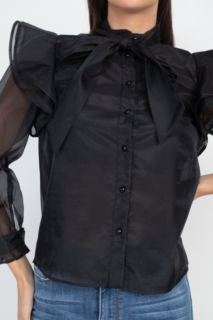 Romantic Bow Tie Blouse in colors