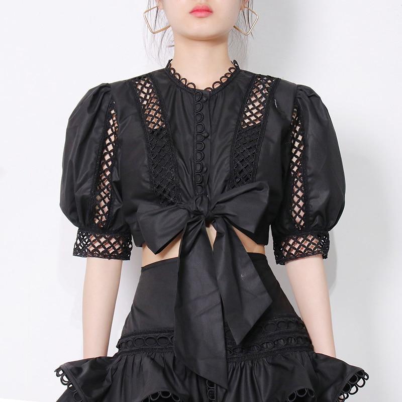 Ruffled Skirt and Bow Tie Top Set in colors