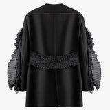 Ruffles and Pleats Loose Fit Blazer