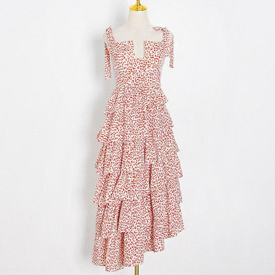 SABINA Ruffled Midi Dress