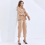 Safari drawstring jacket and short pants