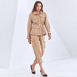 Safari drawstring jacket and short pants