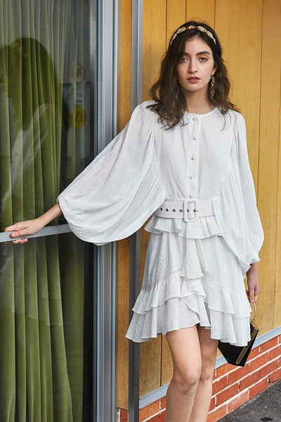SAMARA Belted Loose Boho Mini Dress