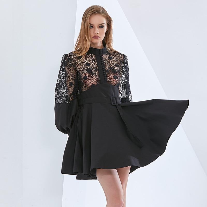 SASHA Lace Bodice Mini Dress in colors