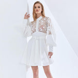 SASHA Lace Bodice Mini Dress in colors