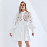 SASHA Lace Bodice Mini Dress in colors
