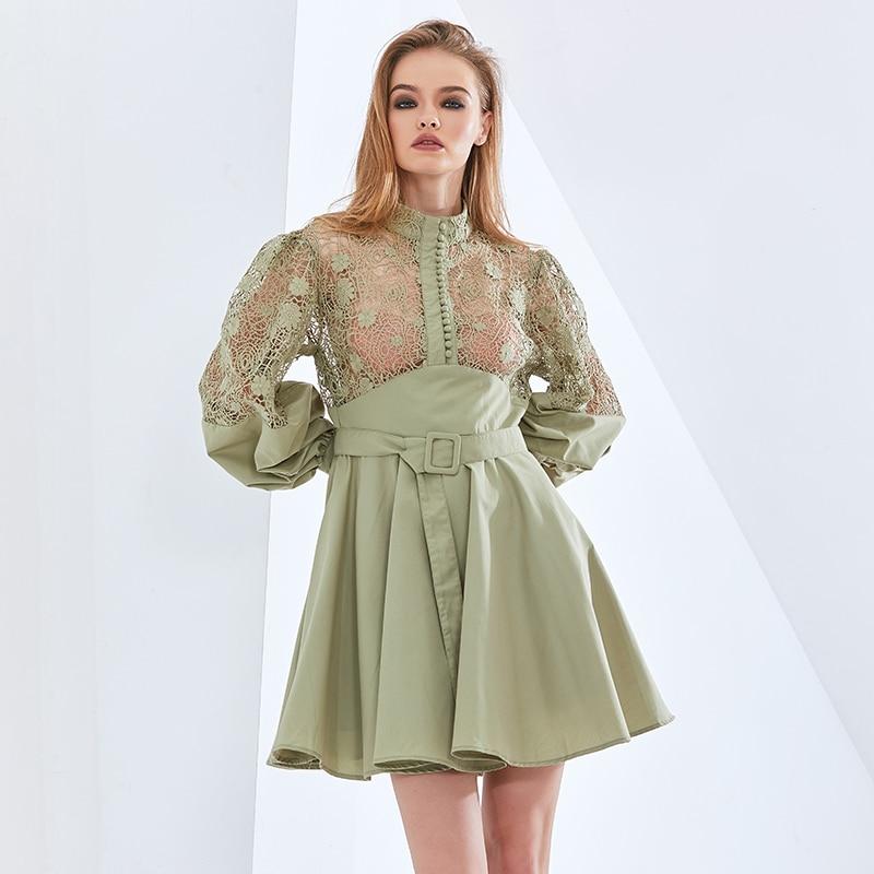 SASHA Lace Bodice Mini Dress in colors