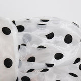 Satin sheer polka dot crop top in colors