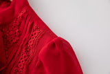 SCARLETT Bowknot Embroidery Maxi Dress