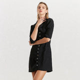 SHEENA mini lapel dress with patch pockets