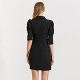 SHEENA mini lapel dress with patch pockets