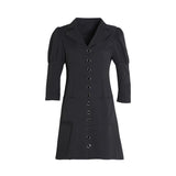 SHEENA mini lapel dress with patch pockets