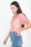 Sheer Mesh Crop Top in colors
