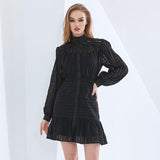 SHEILA Button-down Lace Mini Dress in colors