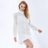 SHEILA Button-down Lace Mini Dress in colors
