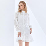 SHEILA Button-down Lace Mini Dress in colors