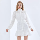 SHEILA Button-down Lace Mini Dress in colors