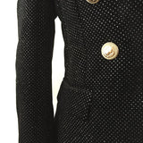 Primetime Looks-Shimmery double-breasted blazer