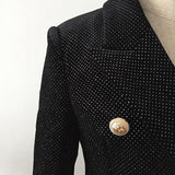 Primetime Looks-Shimmery double-breasted blazer
