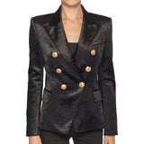 Primetime Looks-Shimmery double-breasted blazer