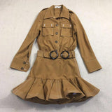 Primetime Looks-Shirt and ruffled mini skirt set