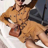 Primetime Looks-Shirt and ruffled mini skirt set