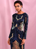 SHOHSANAM stunning sequinned gown
