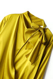 Side sash silk blouse in colors