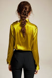 Side sash silk blouse in colors