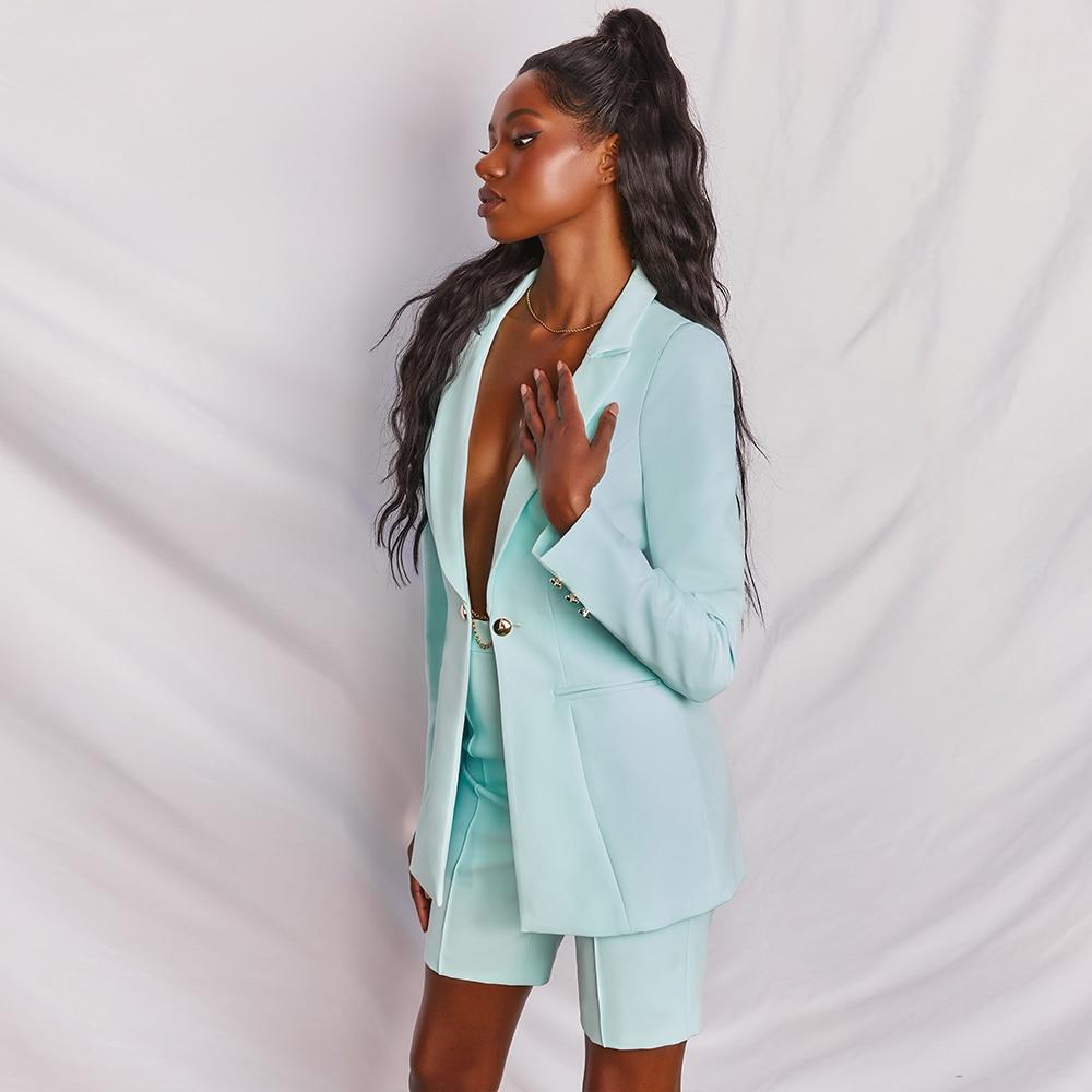 Skinny Shorts and Blazer Set in colors