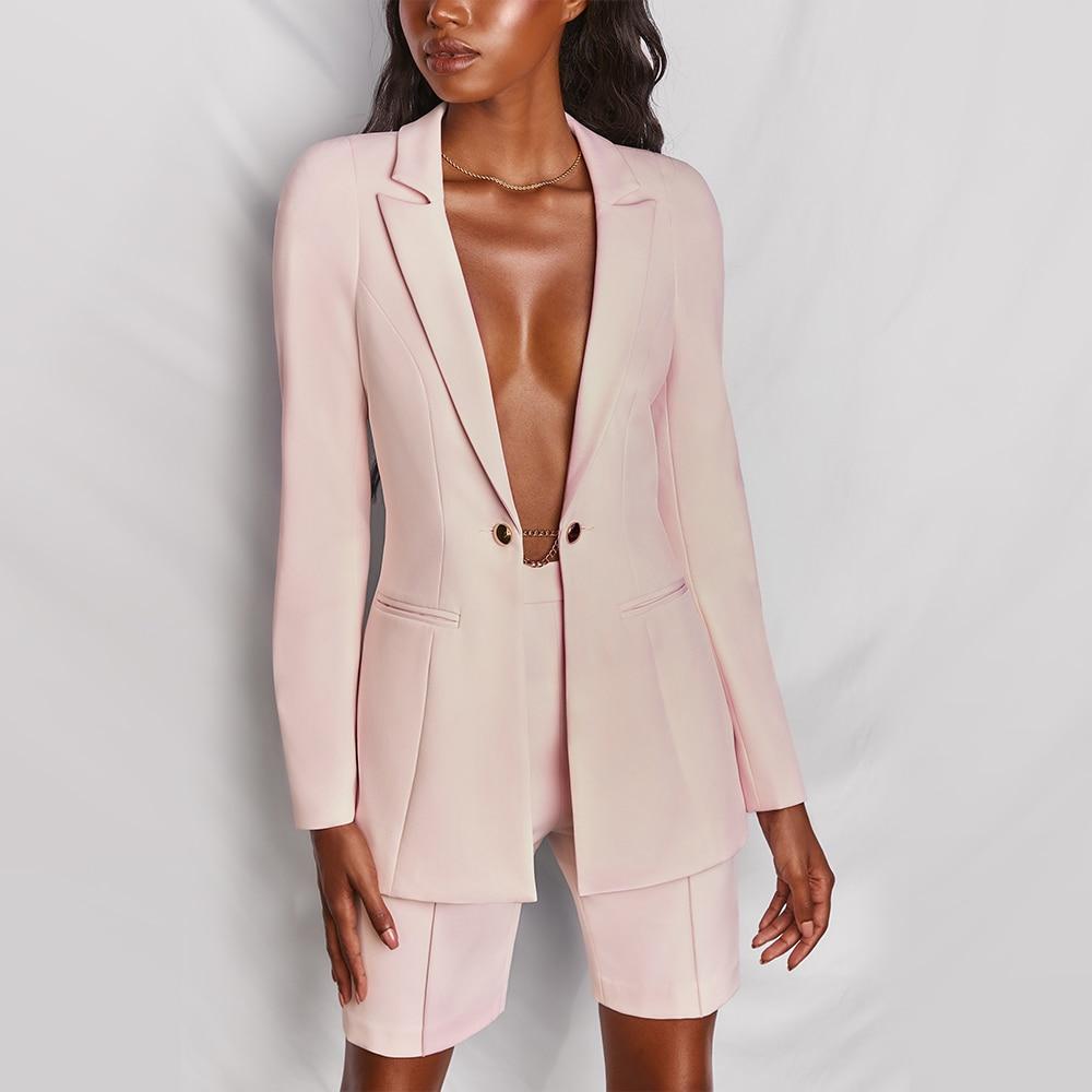 Skinny Shorts and Blazer Set in colors