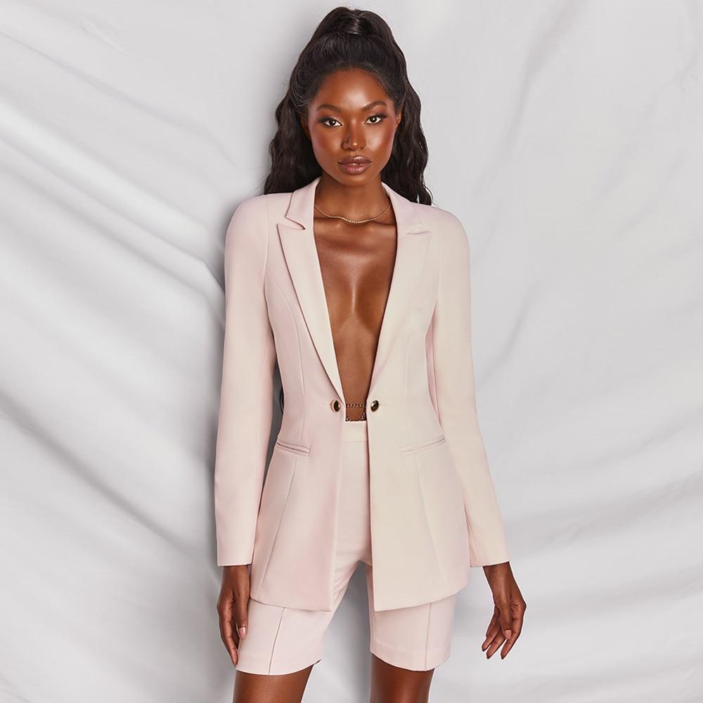 Skinny Shorts and Blazer Set in colors