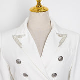Primetime Looks-Smart Blazer with Embellished Lapel