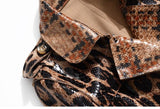 Snakeskin Double Breasted Coat