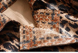 Snakeskin Double Breasted Coat