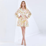 SOLANGE Ruffled Mini Dress in colors