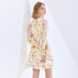 SOLANGE Ruffled Mini Dress in colors