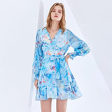SOLANGE Ruffled Mini Dress in colors