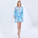 SOLANGE Ruffled Mini Dress in colors