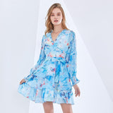 SOLANGE Ruffled Mini Dress in colors